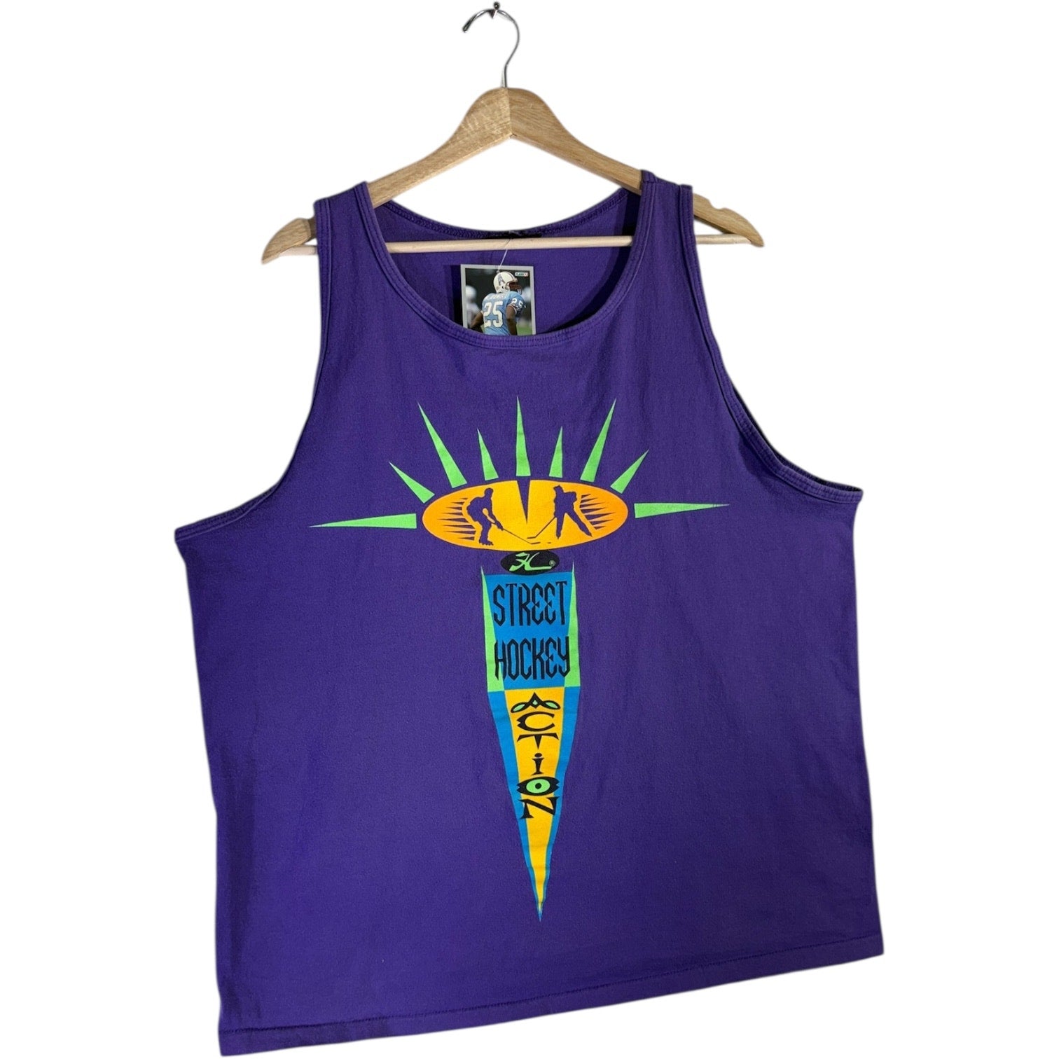 Vintage Street Hockey Action Graphic Tank Top