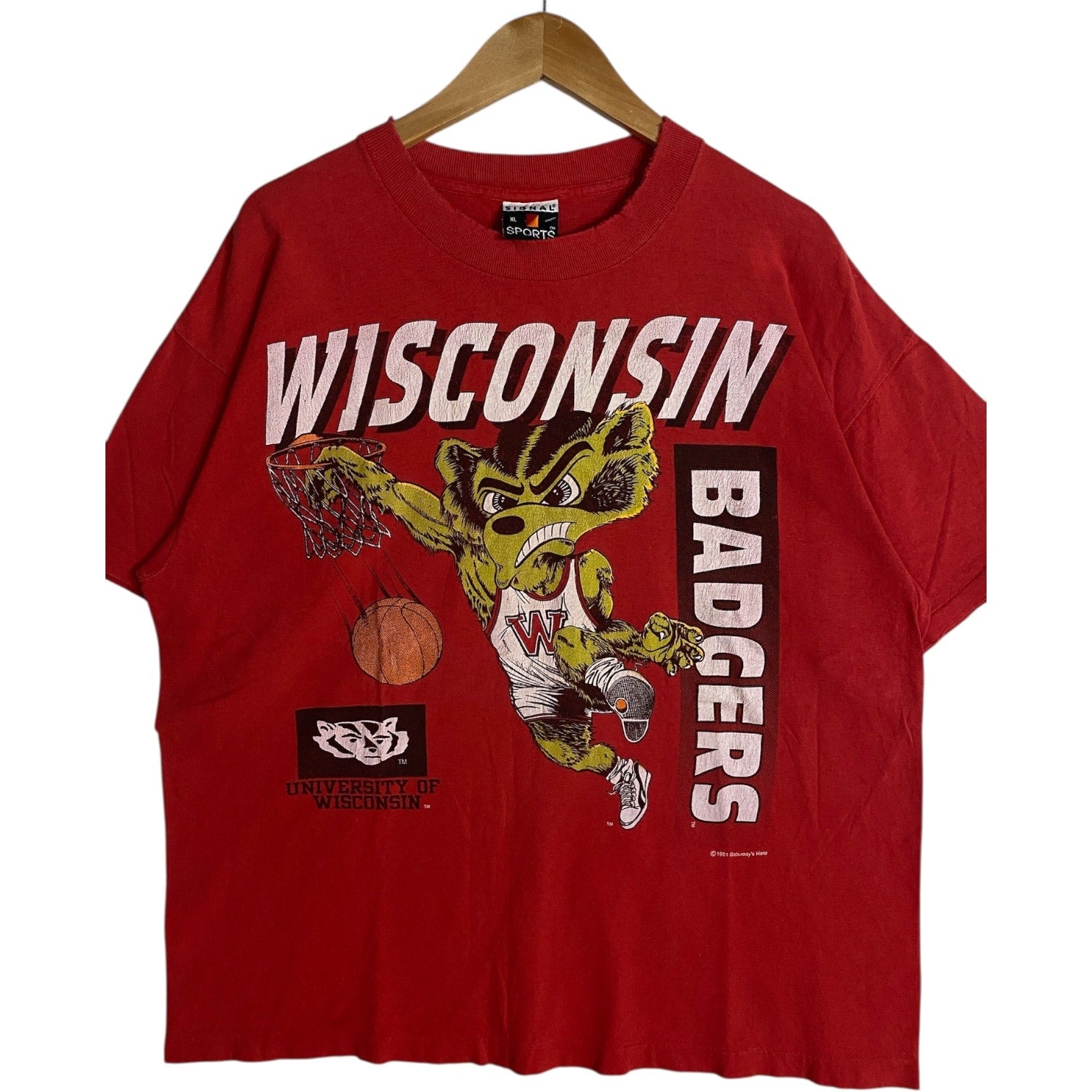 Vintage University of Wisconsin Badgers Mascot T-Shirt