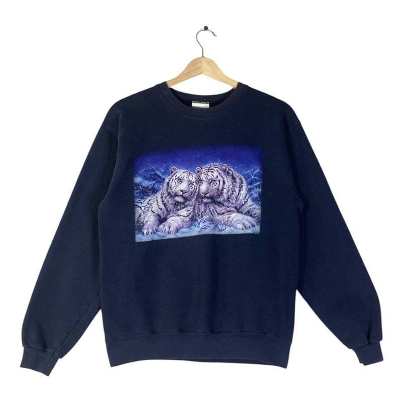 Vintage White Tiger Graphic Crewneck