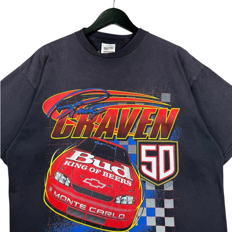 Vintage Ricky Craven Budweiser #50 NASCAR T-Shirt