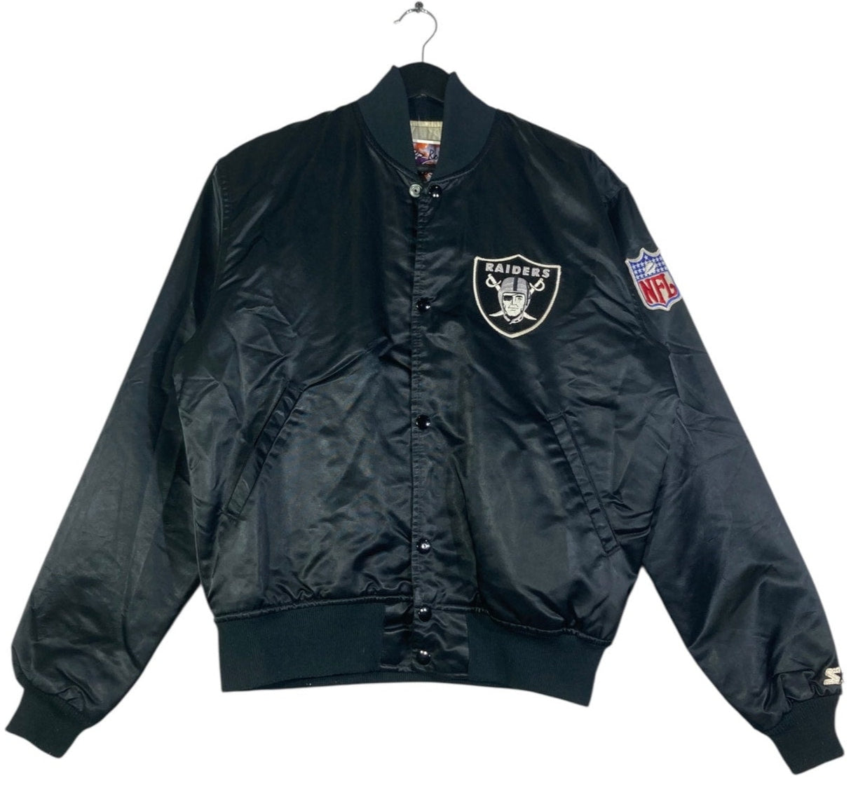 Vintage Starter Embroidered Oakland Raiders Bomber Jacket