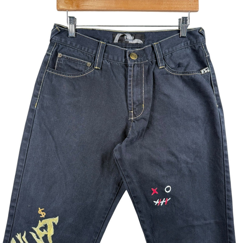 Vintage Evisu Embroidered Graffiti Denim Jeans 31