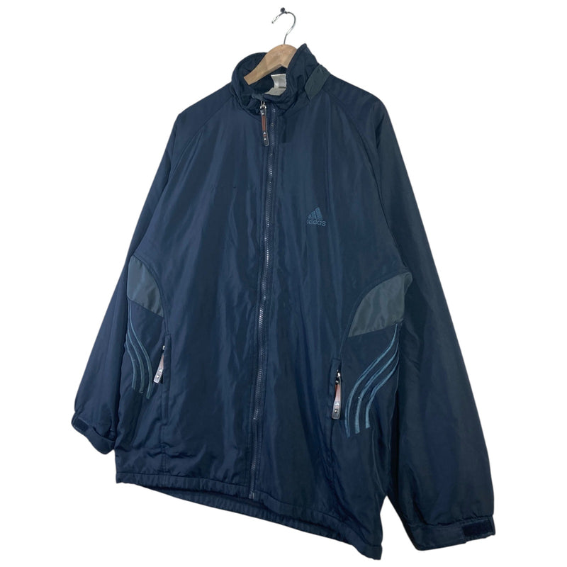 Vintage Adidas Chest Logo Full Zip Windbreaker