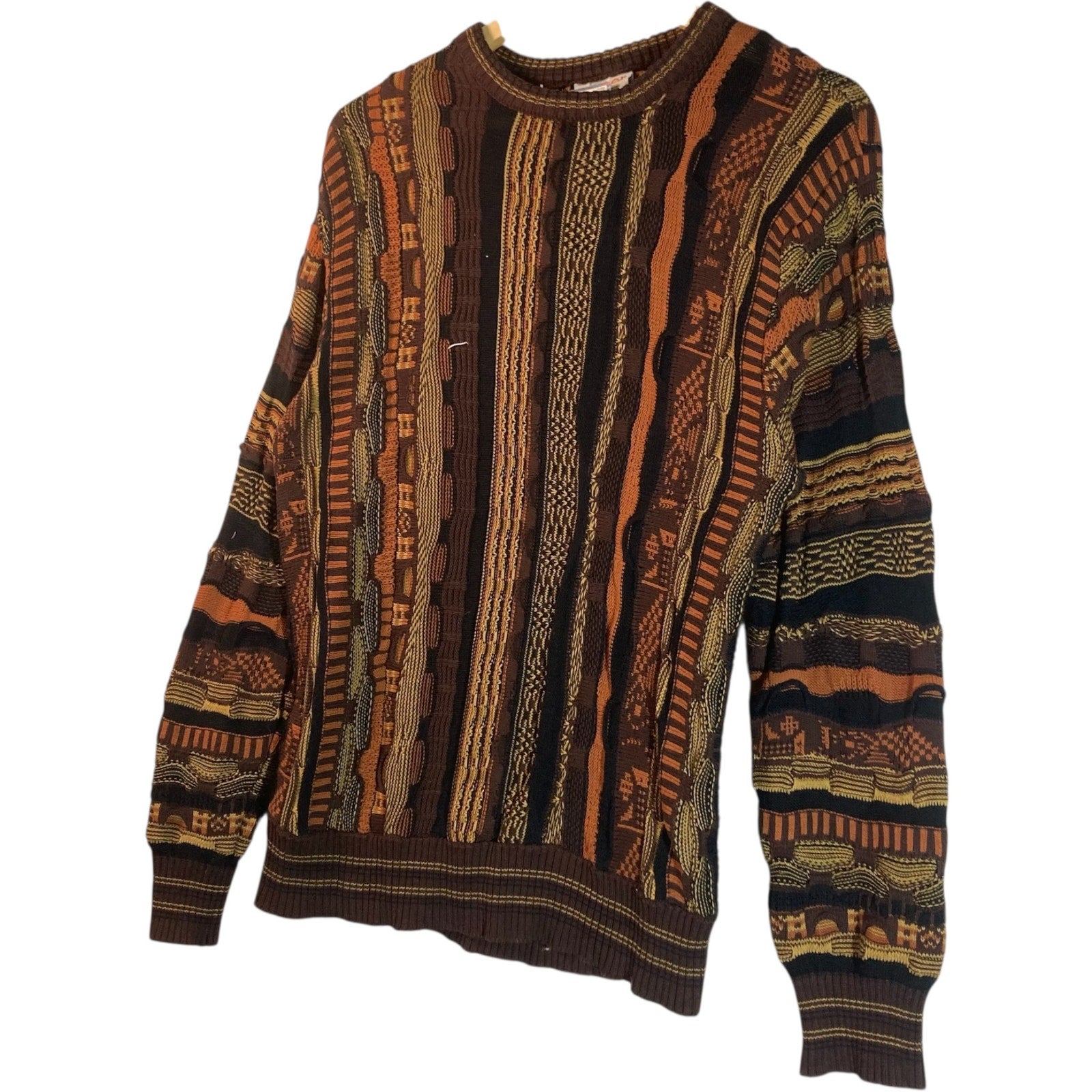 Vintage Coogi 3D Abstract Knit Sweater