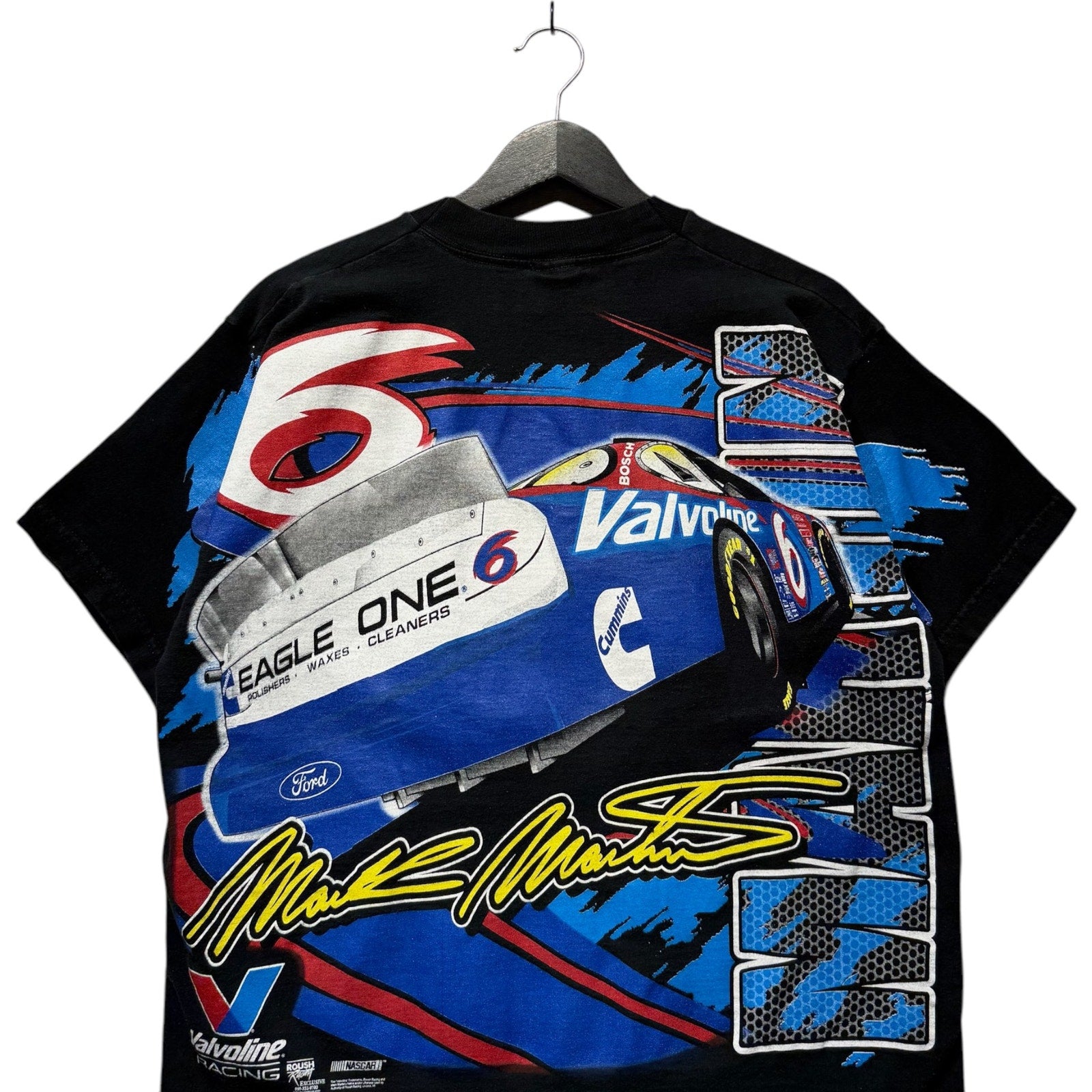 Vintage Mark Martin #6 Roush Taurus AOP NASCAR Tee