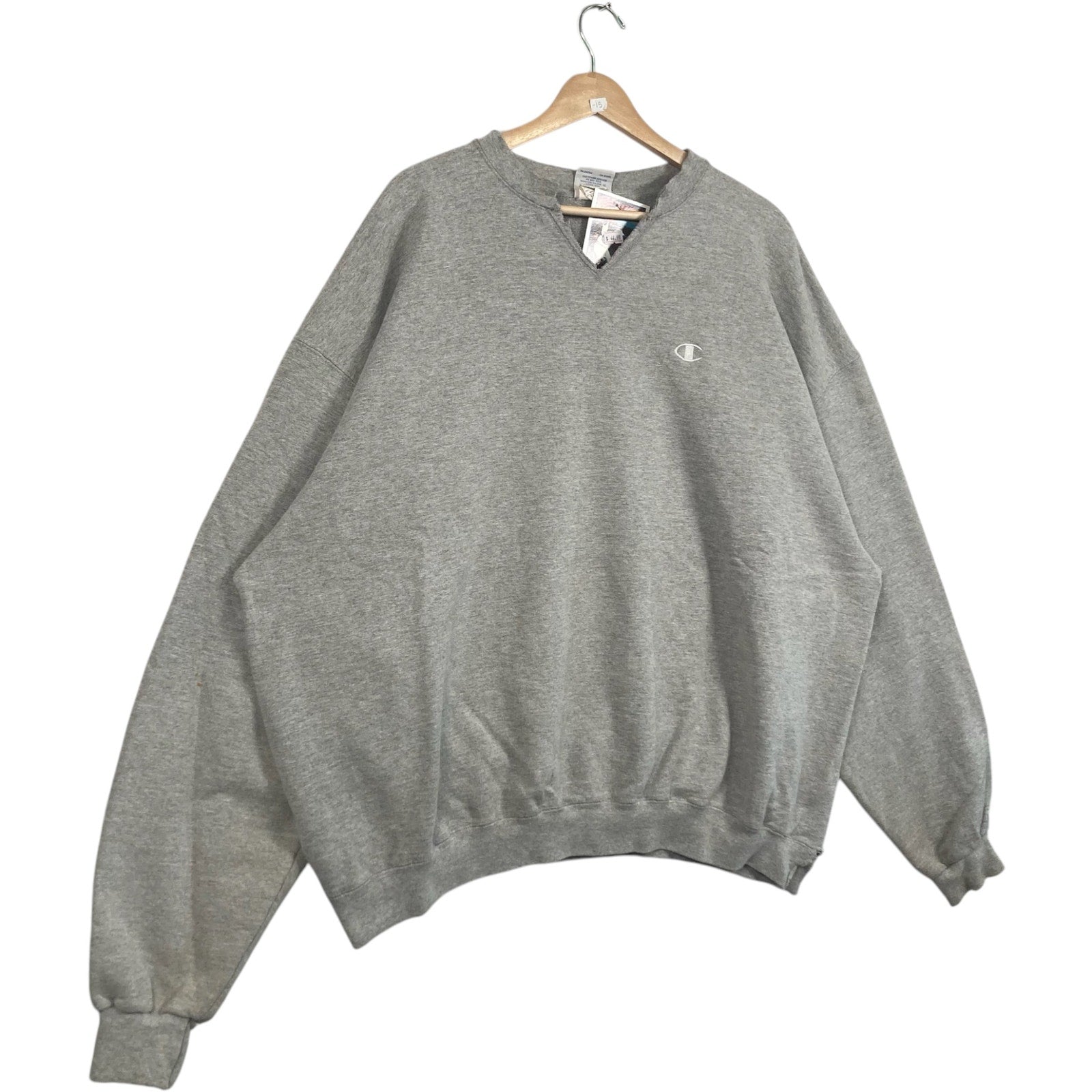 Vintage Champion Mini Logo Split Neck Crewneck