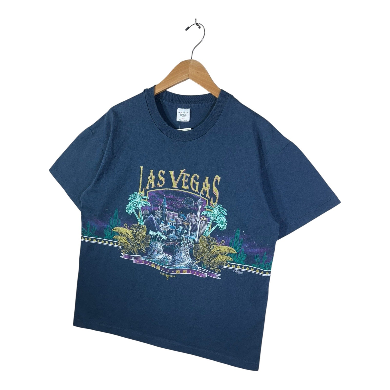 Vintage Las Vegas Skyline Neon Graphic T-Shirt