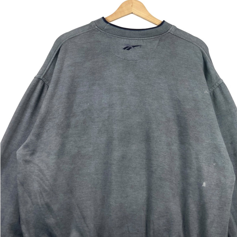 Vintage Reebok Gray Washed Embroidered Logo Crewneck