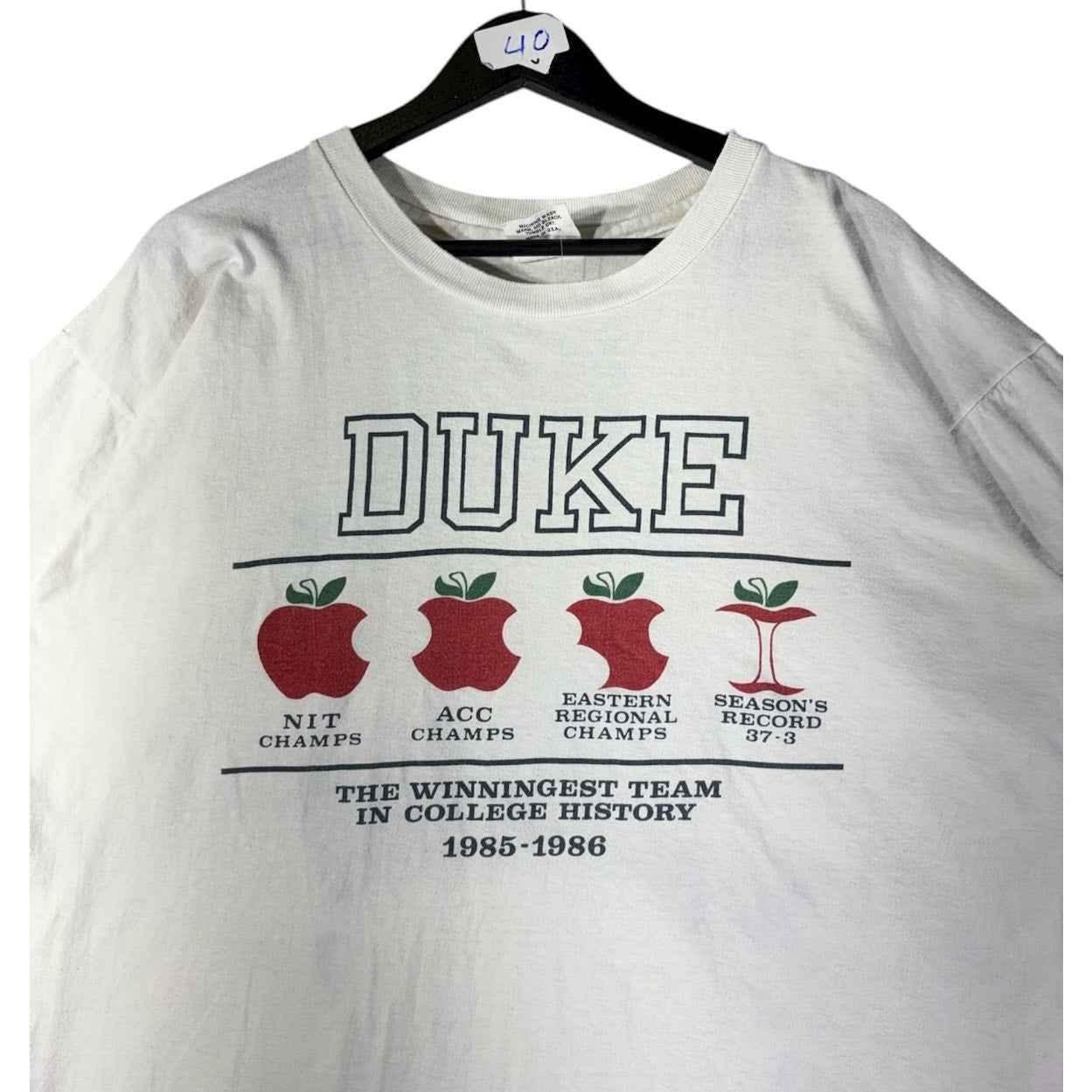 Vintage Duke NCAA Basketball Champs 1985–1986 T-Shirt