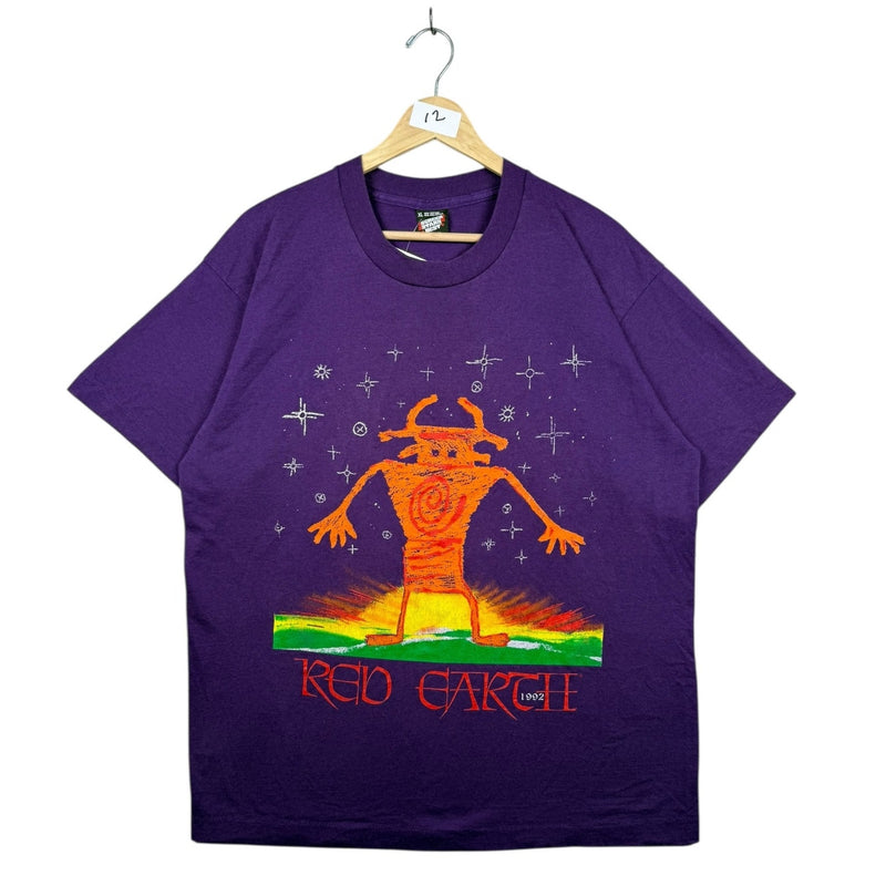 Vintage Red Earth Graphic T-Shirt 1992