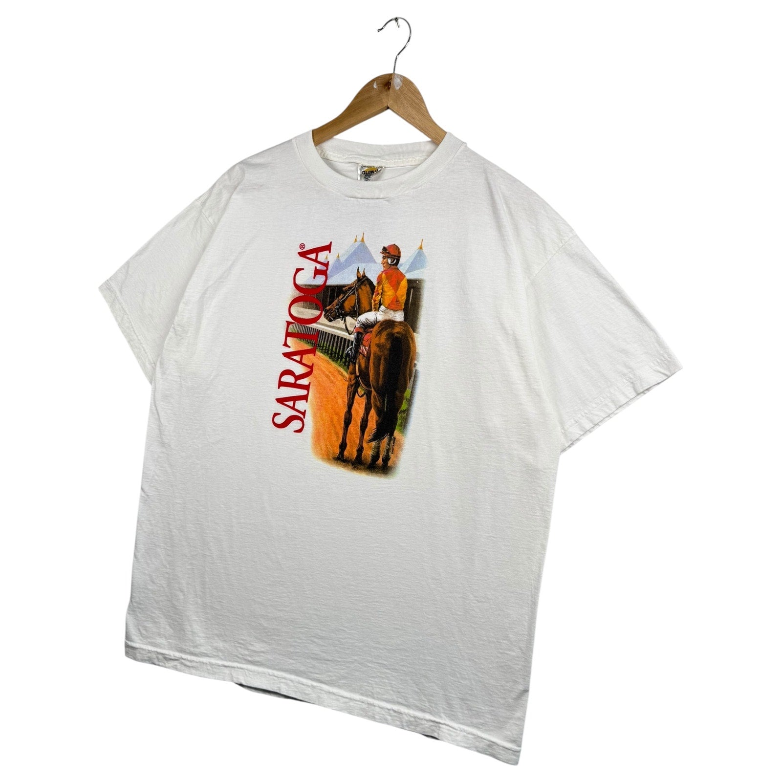 Vintage Saratoga Horse Racing Jockey T-Shirt