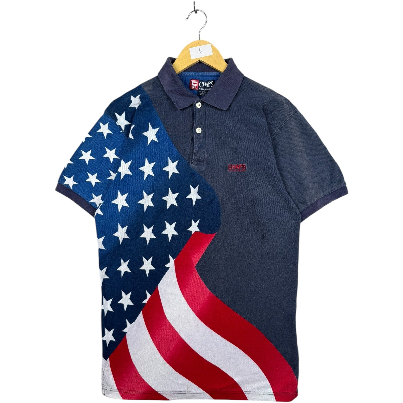 Vintage Chaps Ralph Lauren American USA Flag Polo Shirt