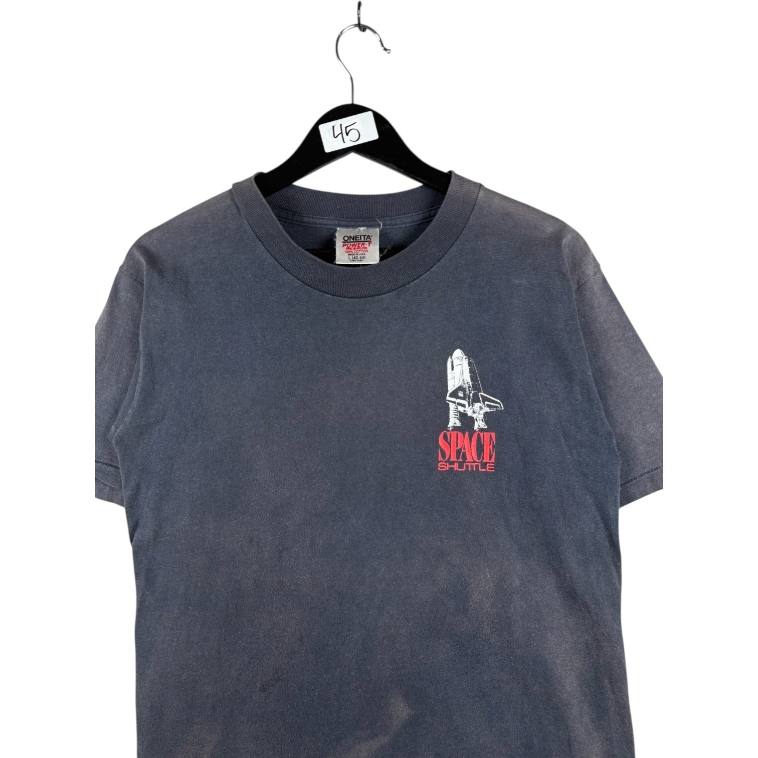 Vintage Space Shuttle Graphic Print T-Shirt