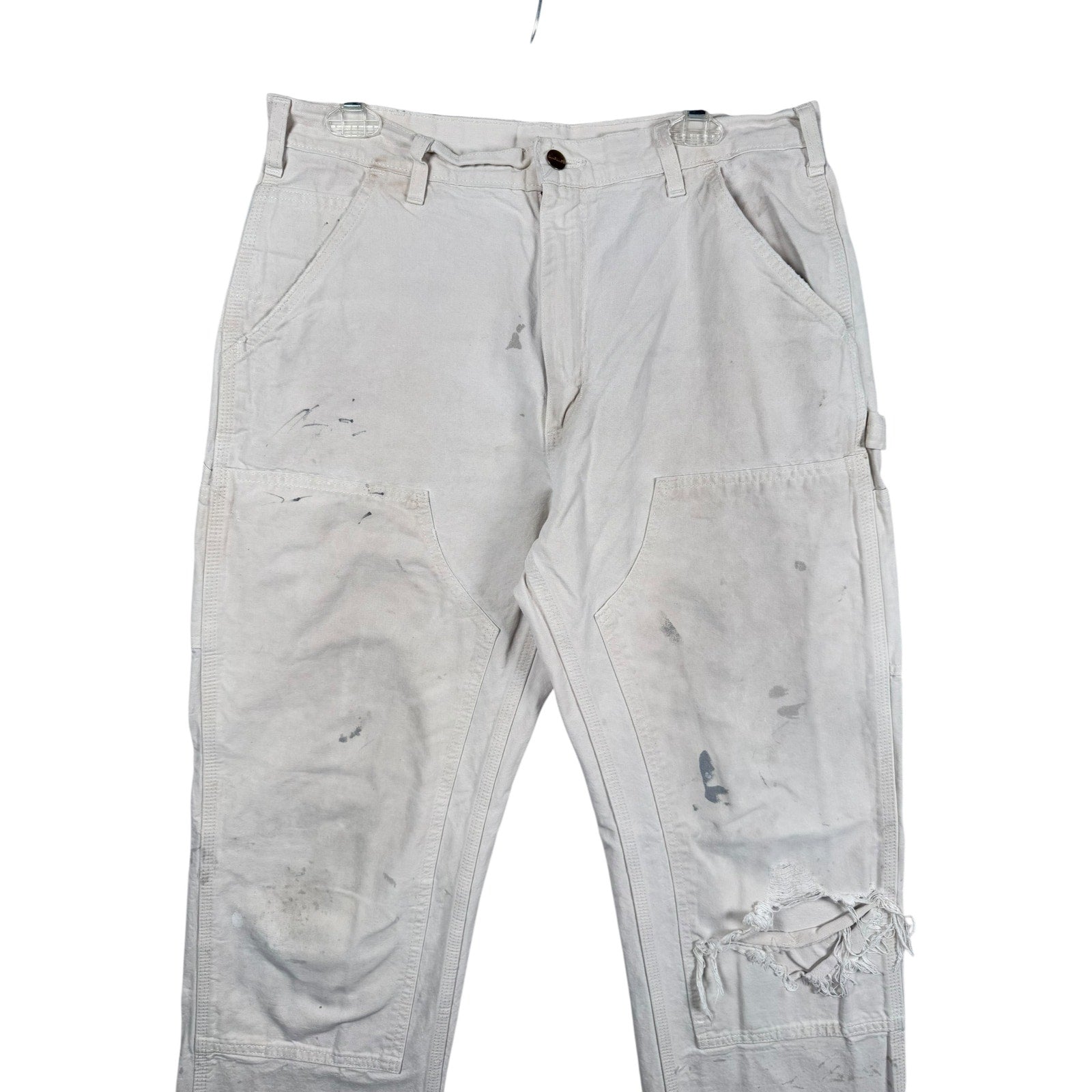 Vintage Carhartt Distressed Double Knee Carpenter Work Pants 34