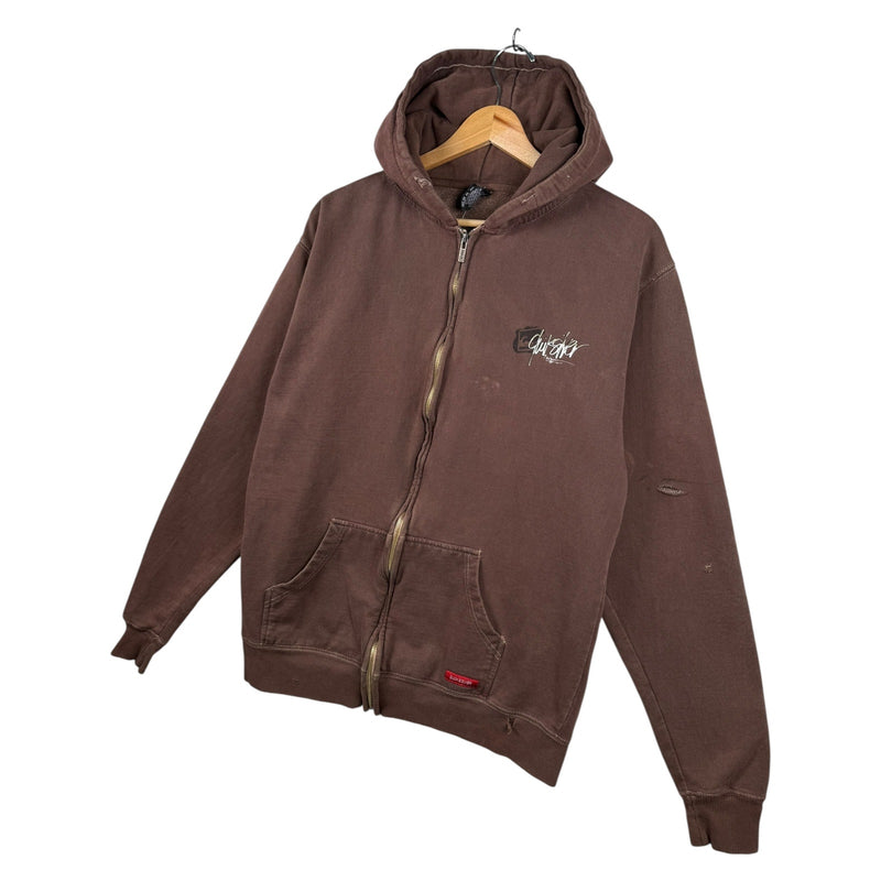 Vintage QuikSilver Graphic Print Full Zip Hoodie