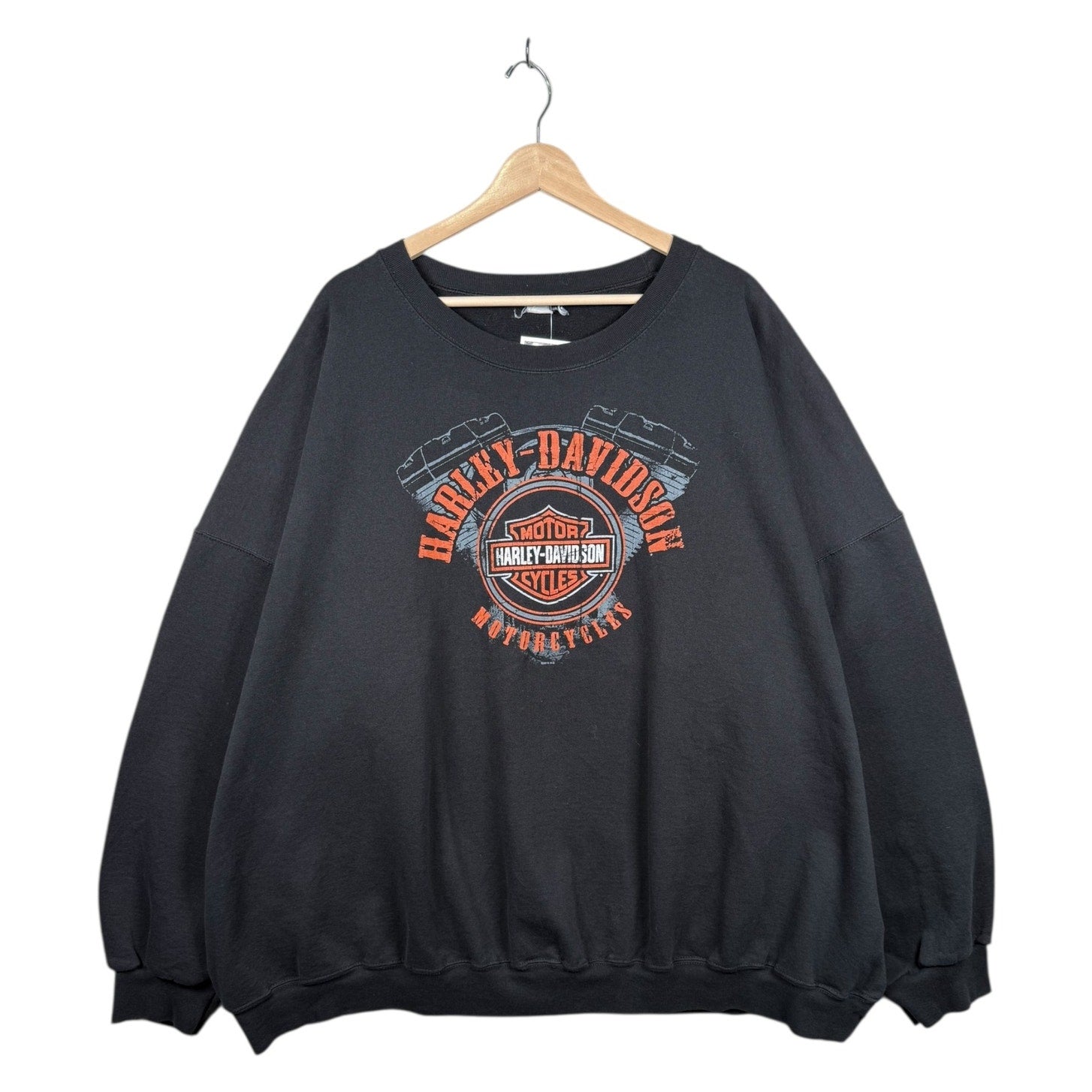 Vintage Harley Davidson V-Twin Engine Graphic Crewneck