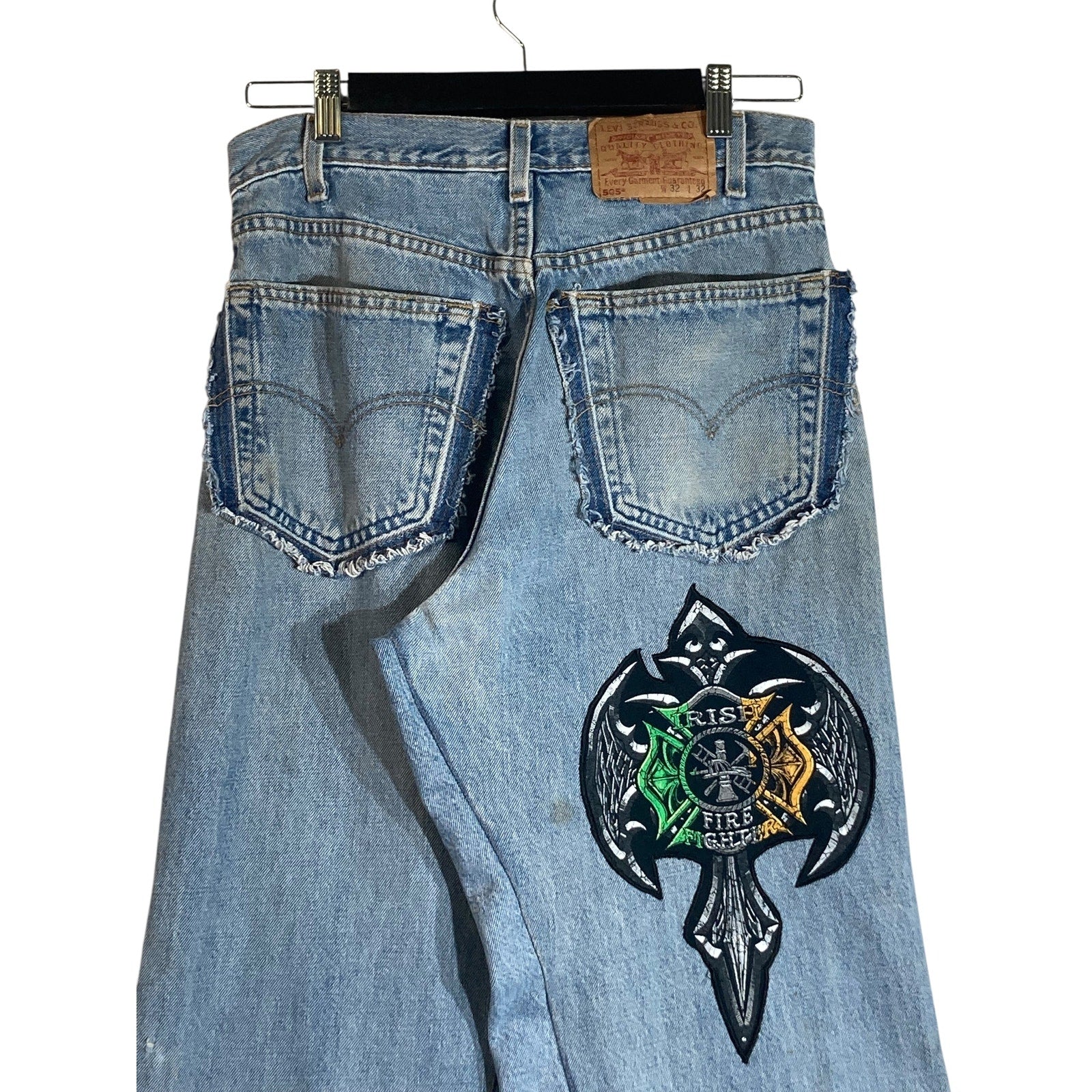 Y2K Cut & Sew Levi's 505 Wide Leg Denim Jeans 30x30