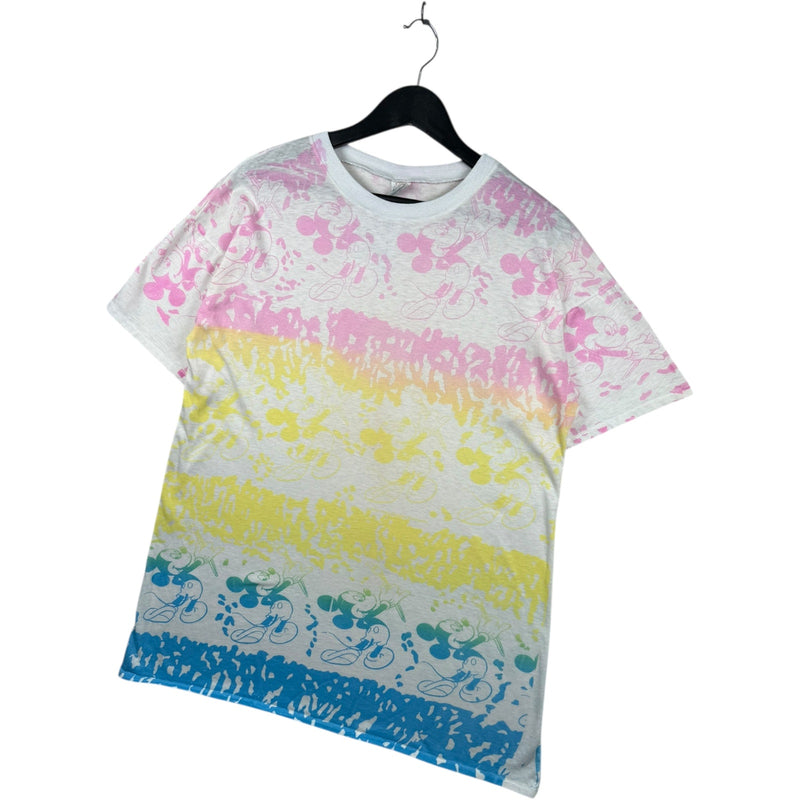 Vintage Disney Mickey Mouse Pastel Gradient T-Shirt