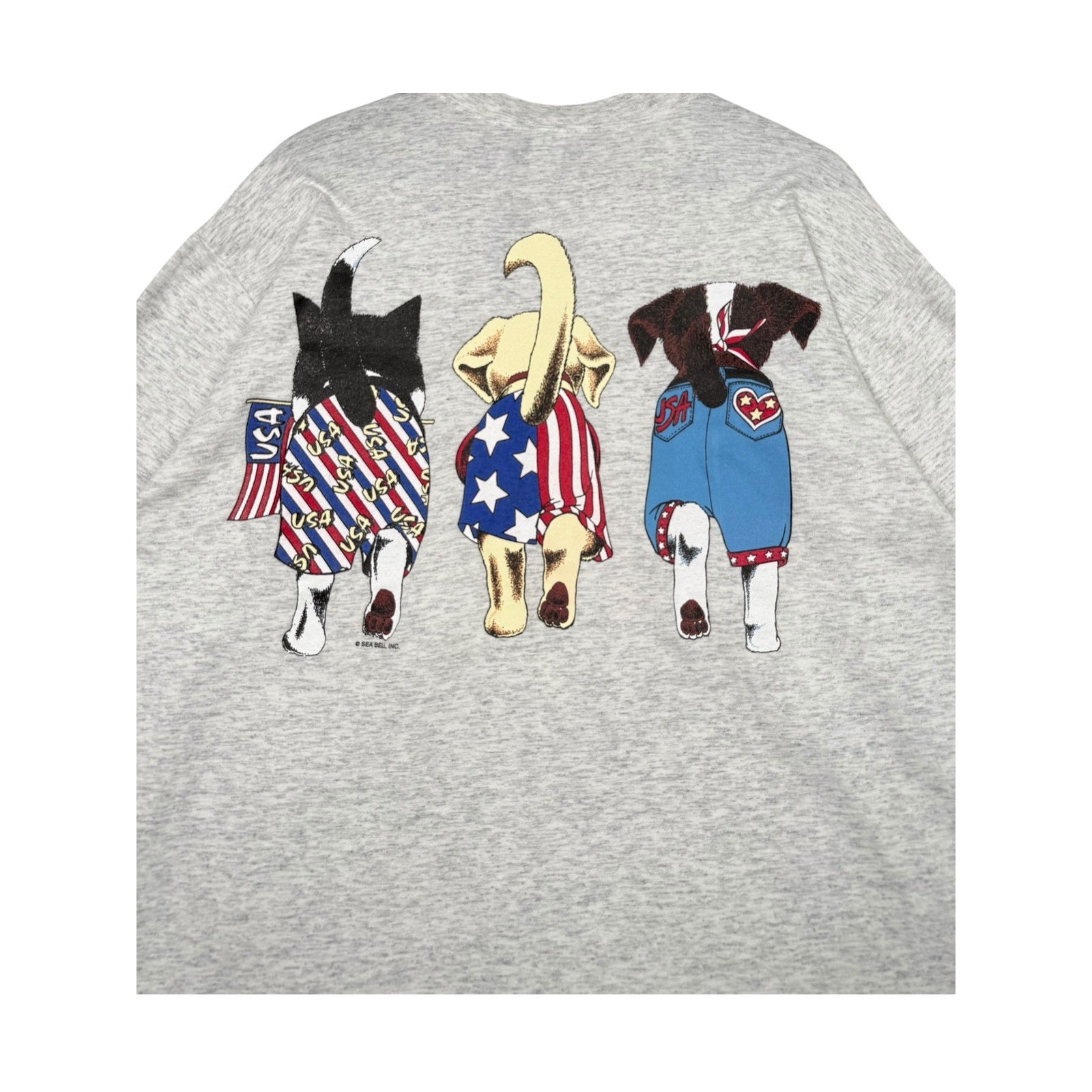 Vintage Patriotic USA Puppies Cute T-Shirt