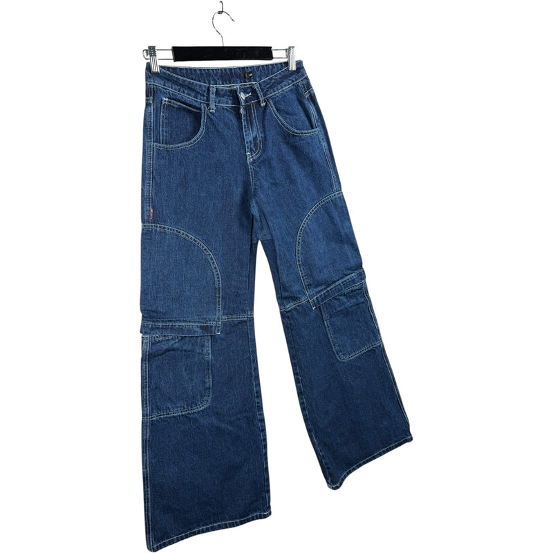 Vintage Utility Carpenter Wide Leg Denim Pants 25