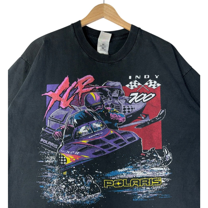 Vintage Polaris Indy Snowmobile Racing Graphic T-Shirt