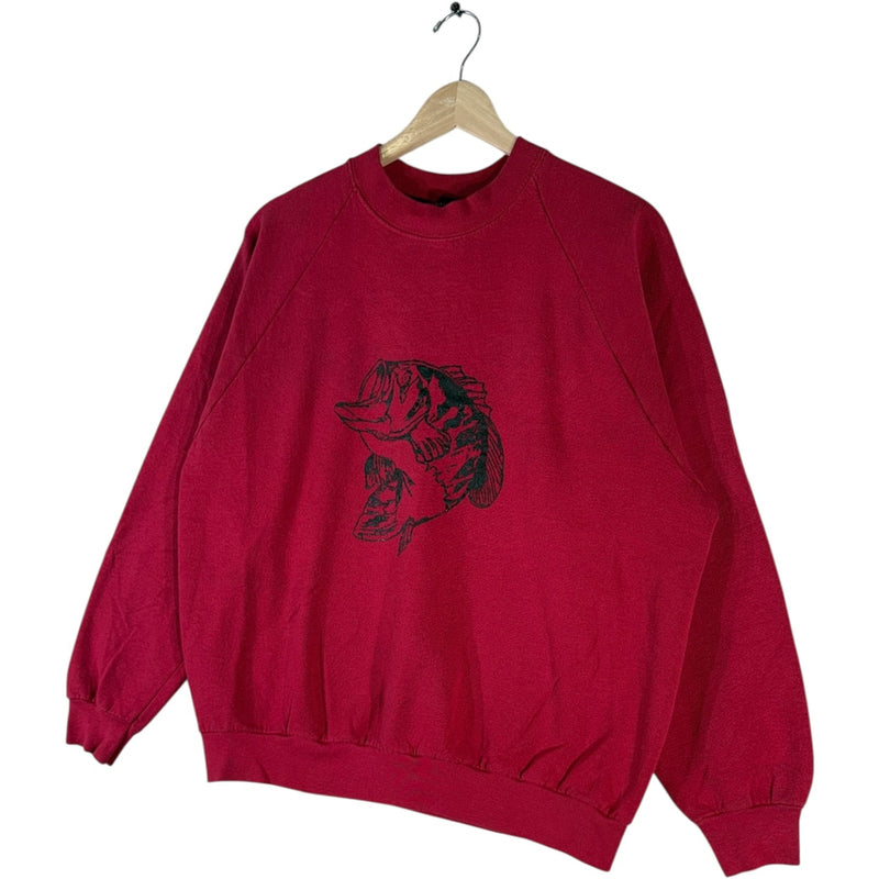 Vintage Bass Fish Graphic Crewneck
