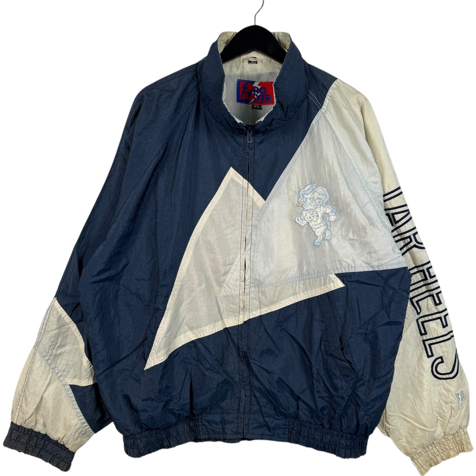 Vintage UNC Chapel Hill Tar Heels Arm Spellout Windbreaker