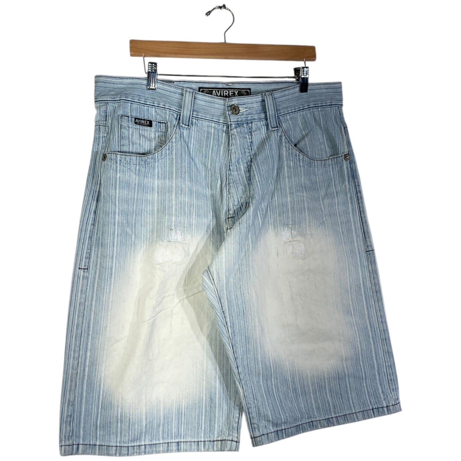 Vintage Avirex Faded Denim Shorts 36
