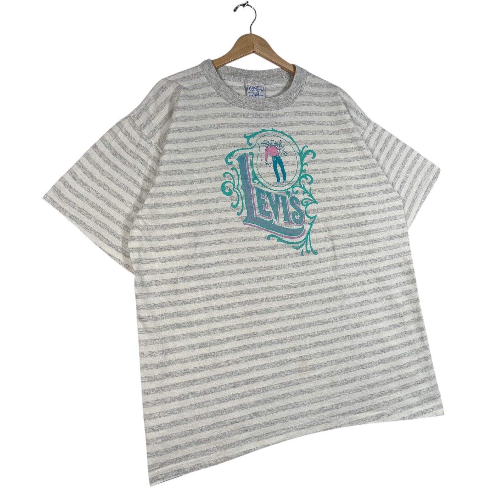 Vintage Levi's Logo Cowboy Stripped Tee