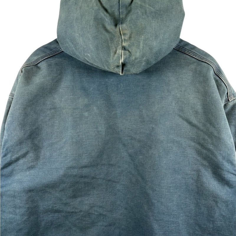 Vintage Carhartt Faded Full Zip Hooded Workwear Jacket