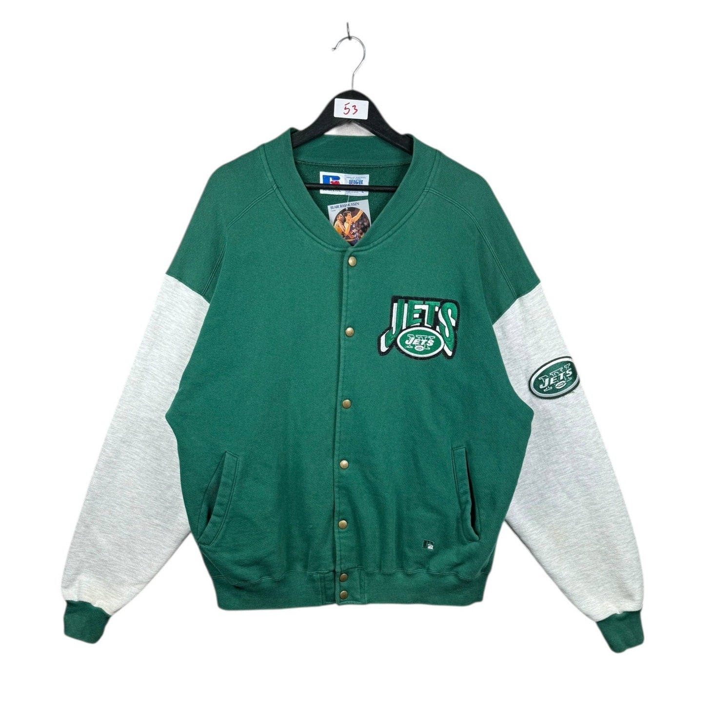 Vintage Russell Athletic New York Jets NFL Varsity Jacket Large