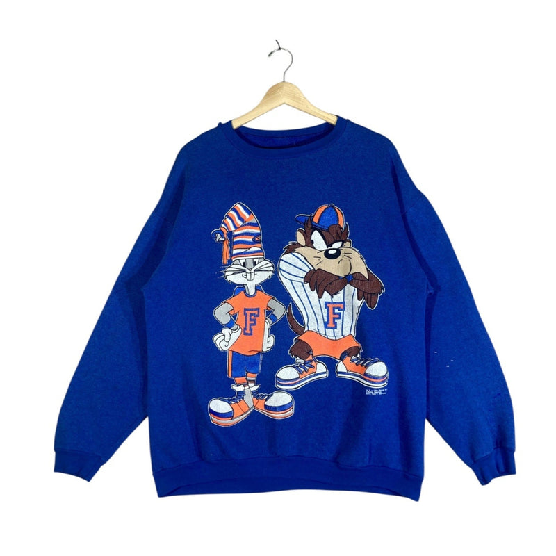 Vintage Looney Tunes Taz & Bugs Bunny Baseball Crewneck