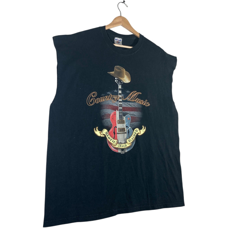Vintage Jerzees Country Music Born & Raised Tank Top