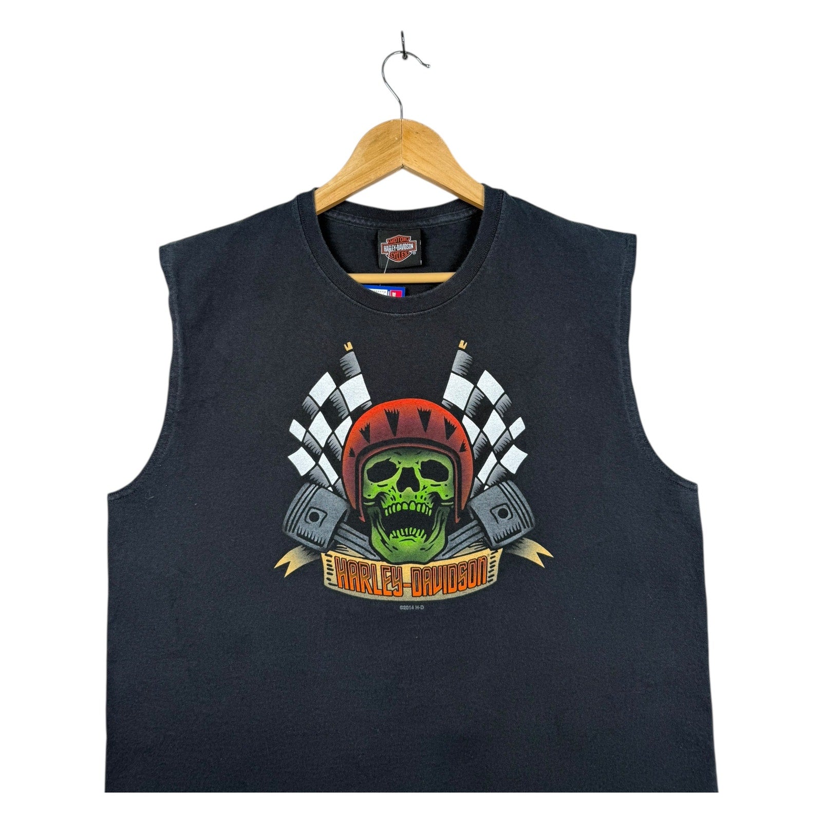 Vintage Harley Davidson Bayside Portsmouth Muscle Tee
