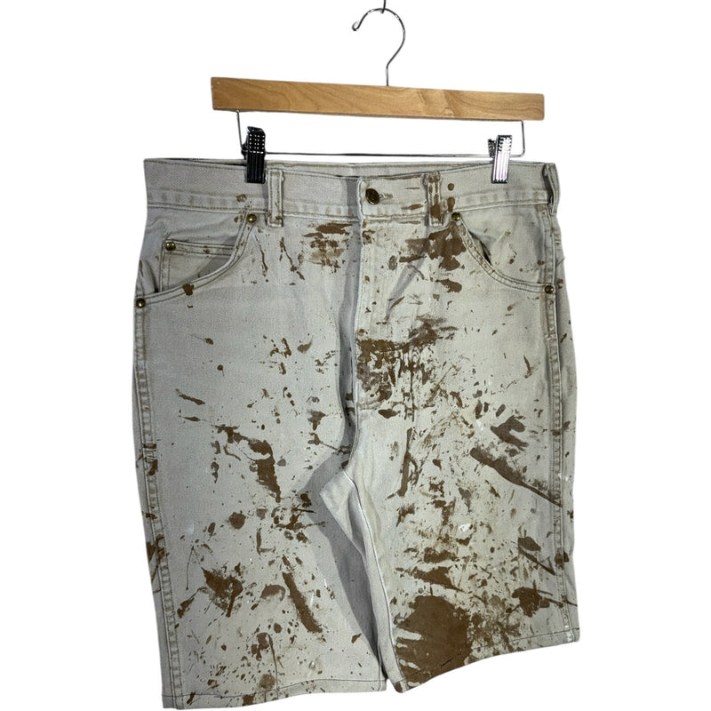 Vintage Eddie Bauer Splattered Denim Shorts 34