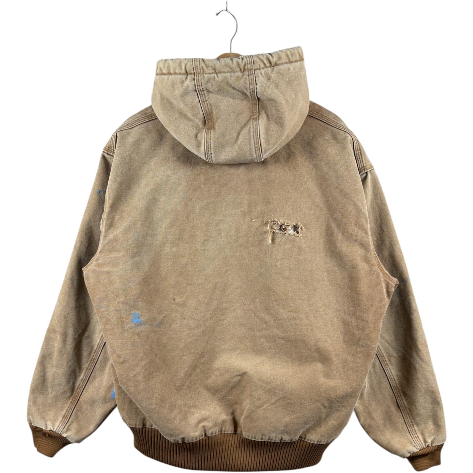 Vintage Carhartt Insulated Active Hoodie Full Zip Workwear Jacket