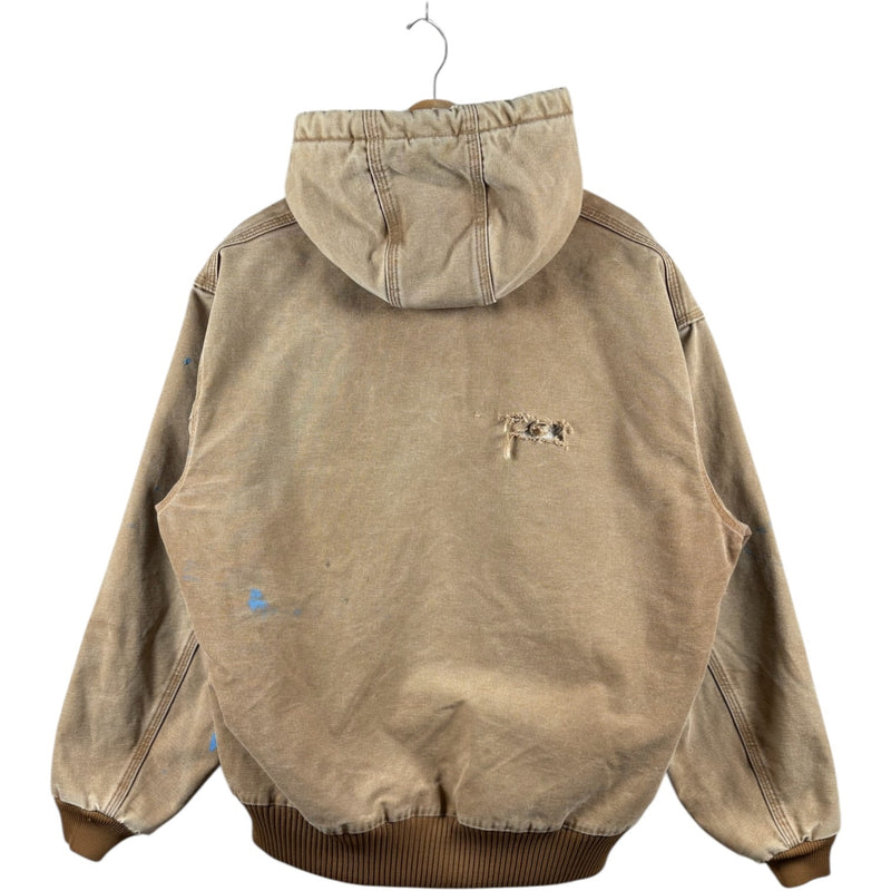 Vintage Carhartt Insulated Active Hoodie Full Zip Workwear Jacket