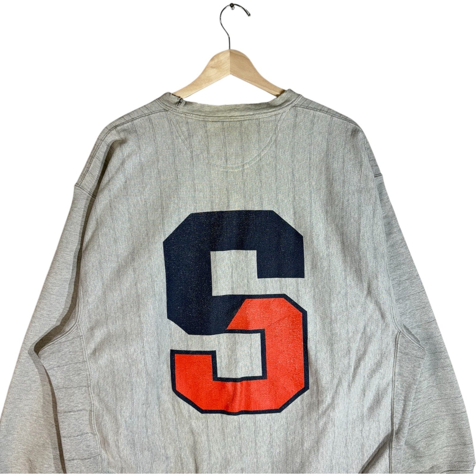 Vintage Syracuse University Striped Mullet Crewneck