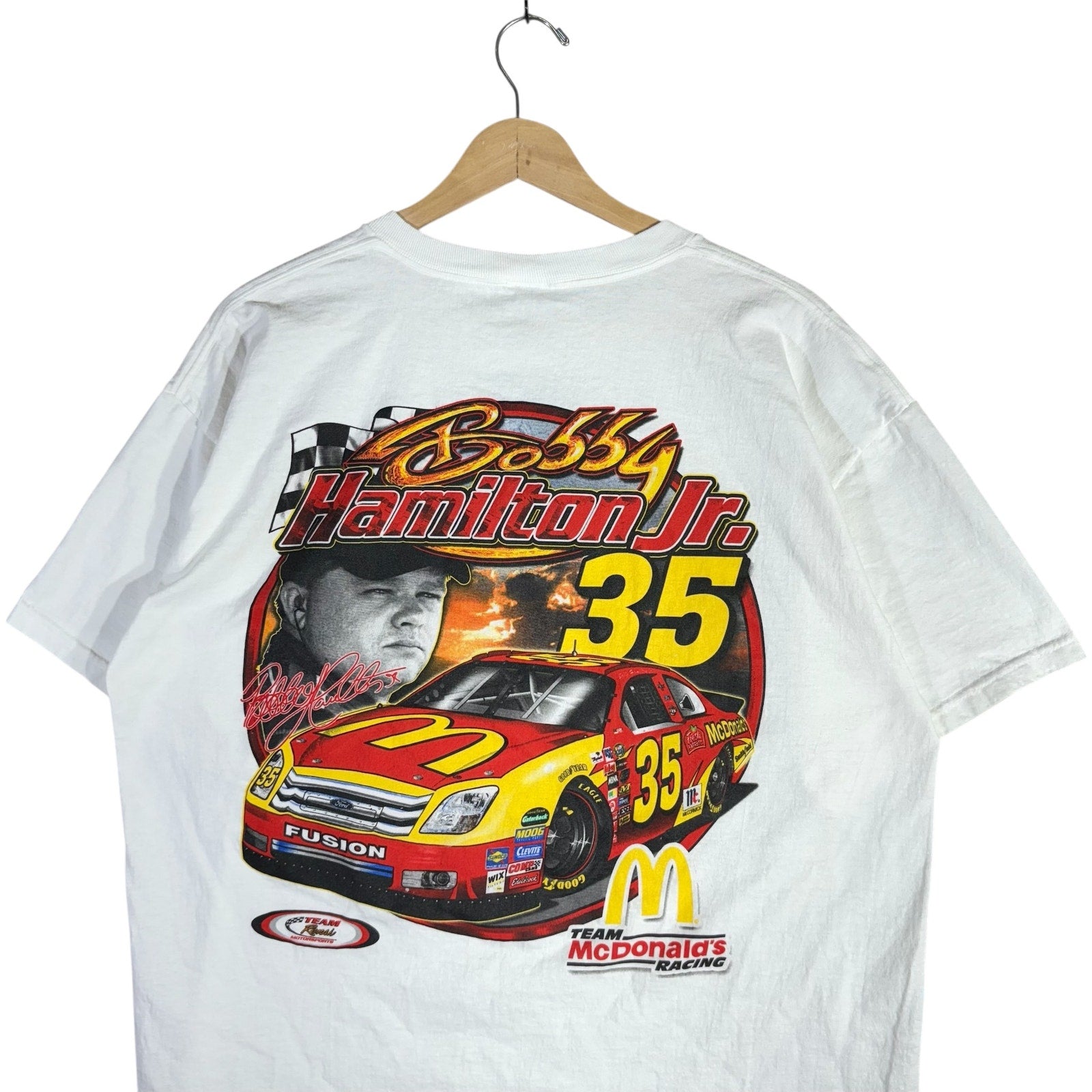 Vintage NASCAR Bobby Hamilton JR Team McDonalds Racing Tee