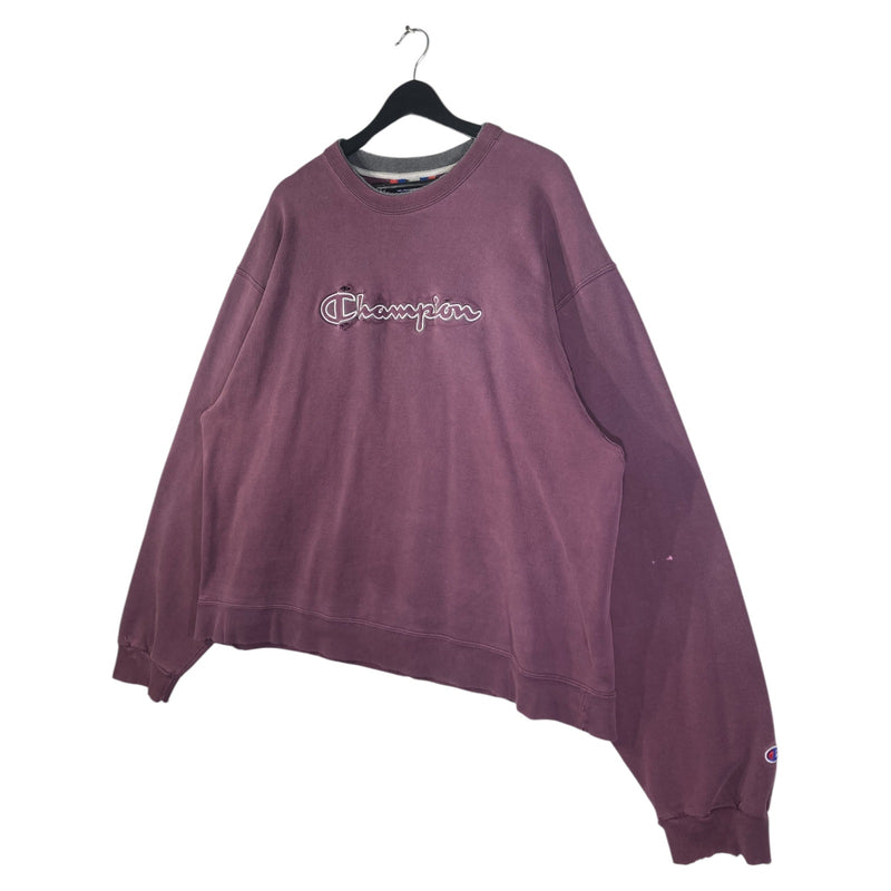 Vintage Champion Embroidered Distressed Crewneck