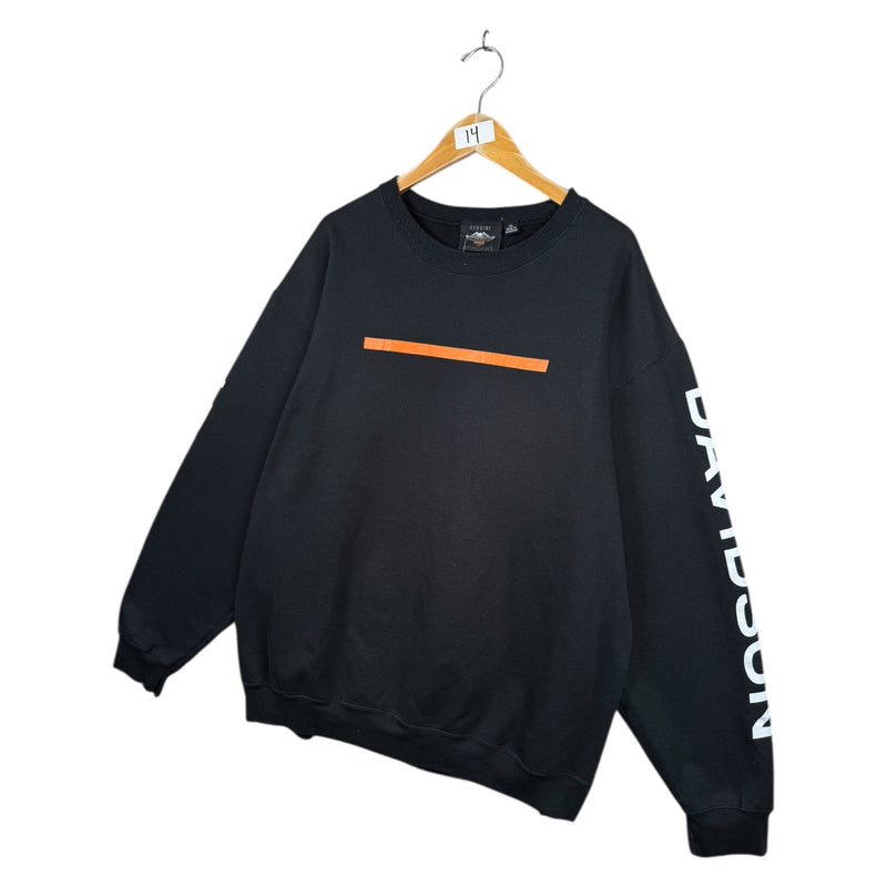 Vintage Harley Davidson Minimalist Stripe Logo Crewneck