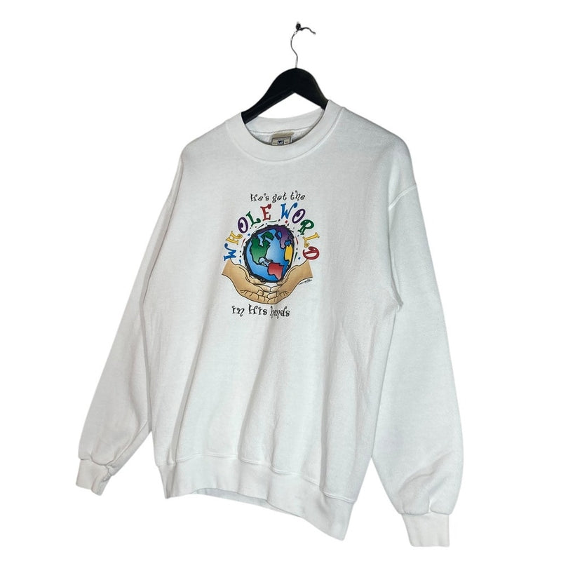 Vintage "Let's Get The Whole World In His Hands" Religious Crewneck