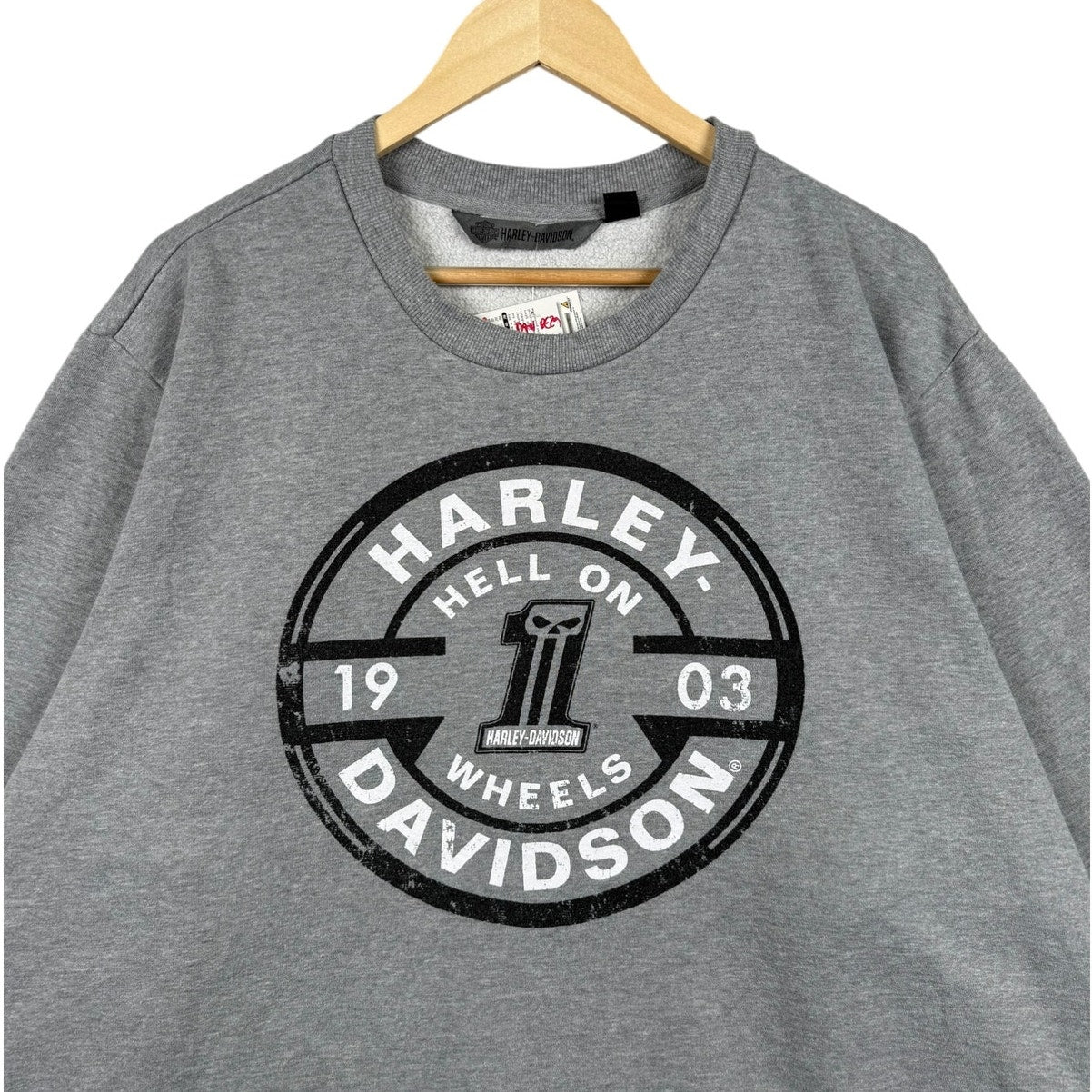 Vintage Harley Davidson Hell On Wheels Graphic Crewneck