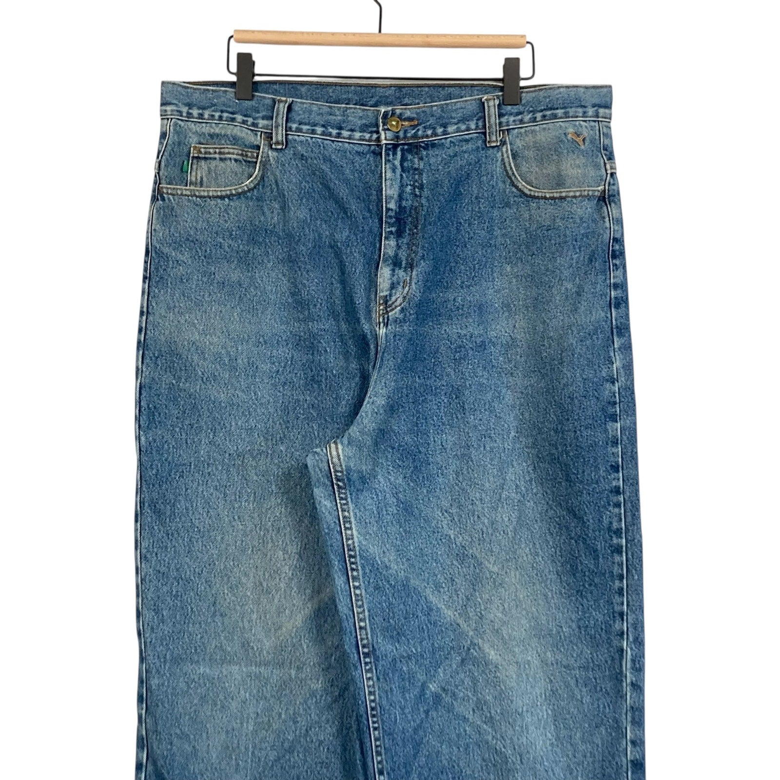 Vintage Faded Straight Leg Denim Jeans 36x30