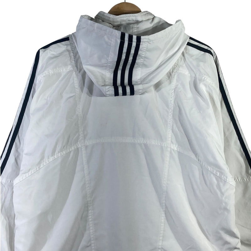 Vintage Adidas Full Zip 3-Stripes Hooded Windbreaker