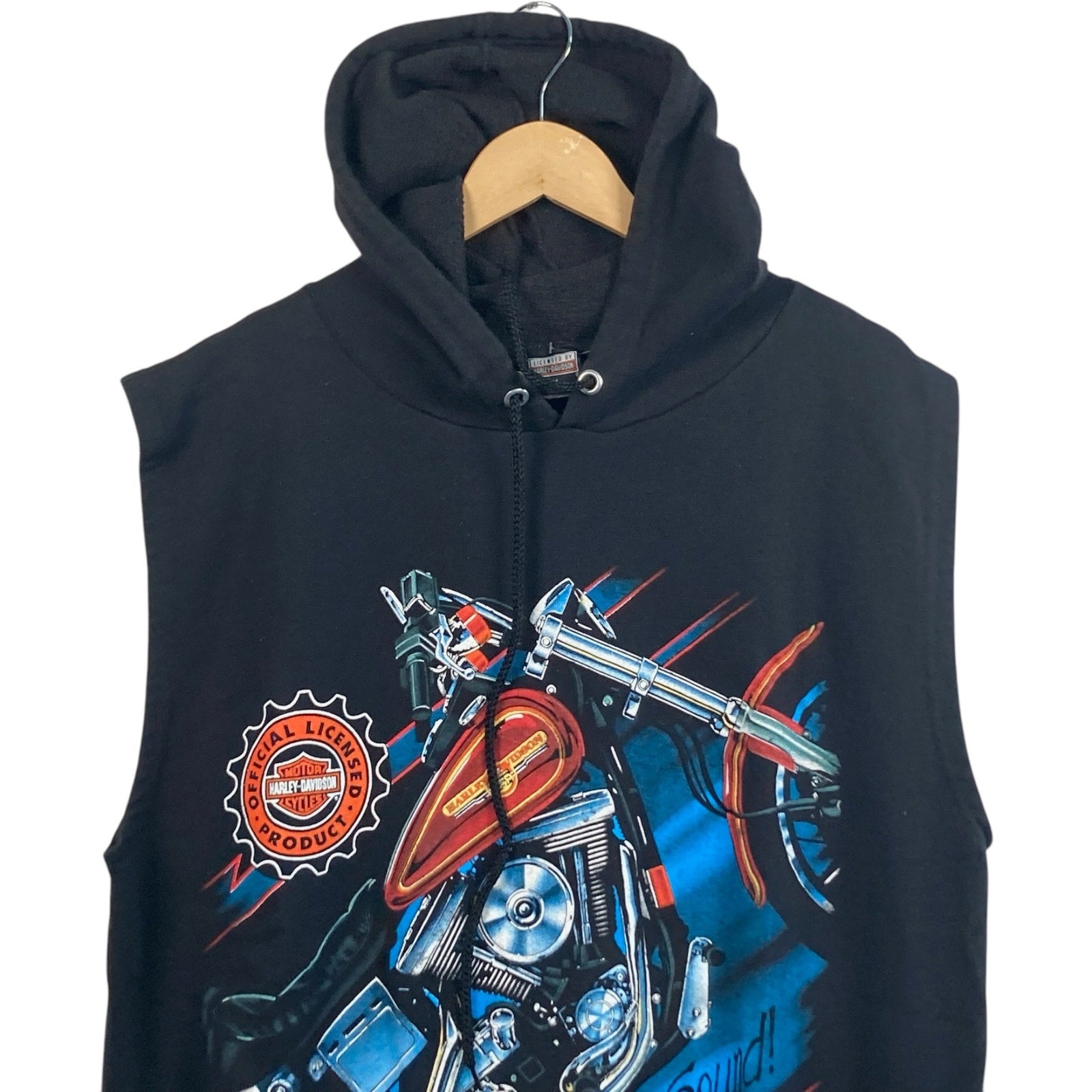 Vintage Harley Davidson "That Sweet Sound!" Cut-Off Hoodie