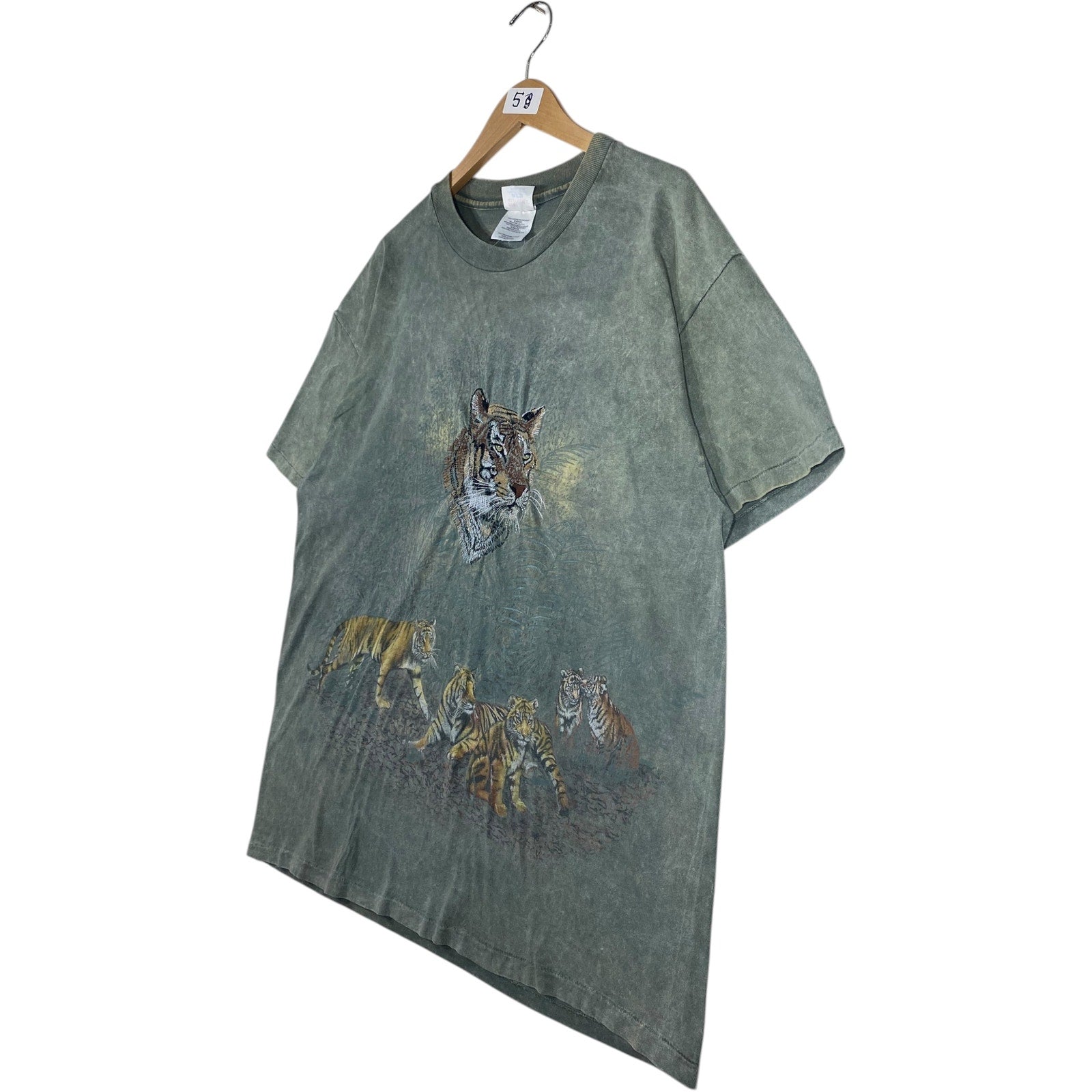 Vintage Tiger Tie Dye Art Print T-Shirt