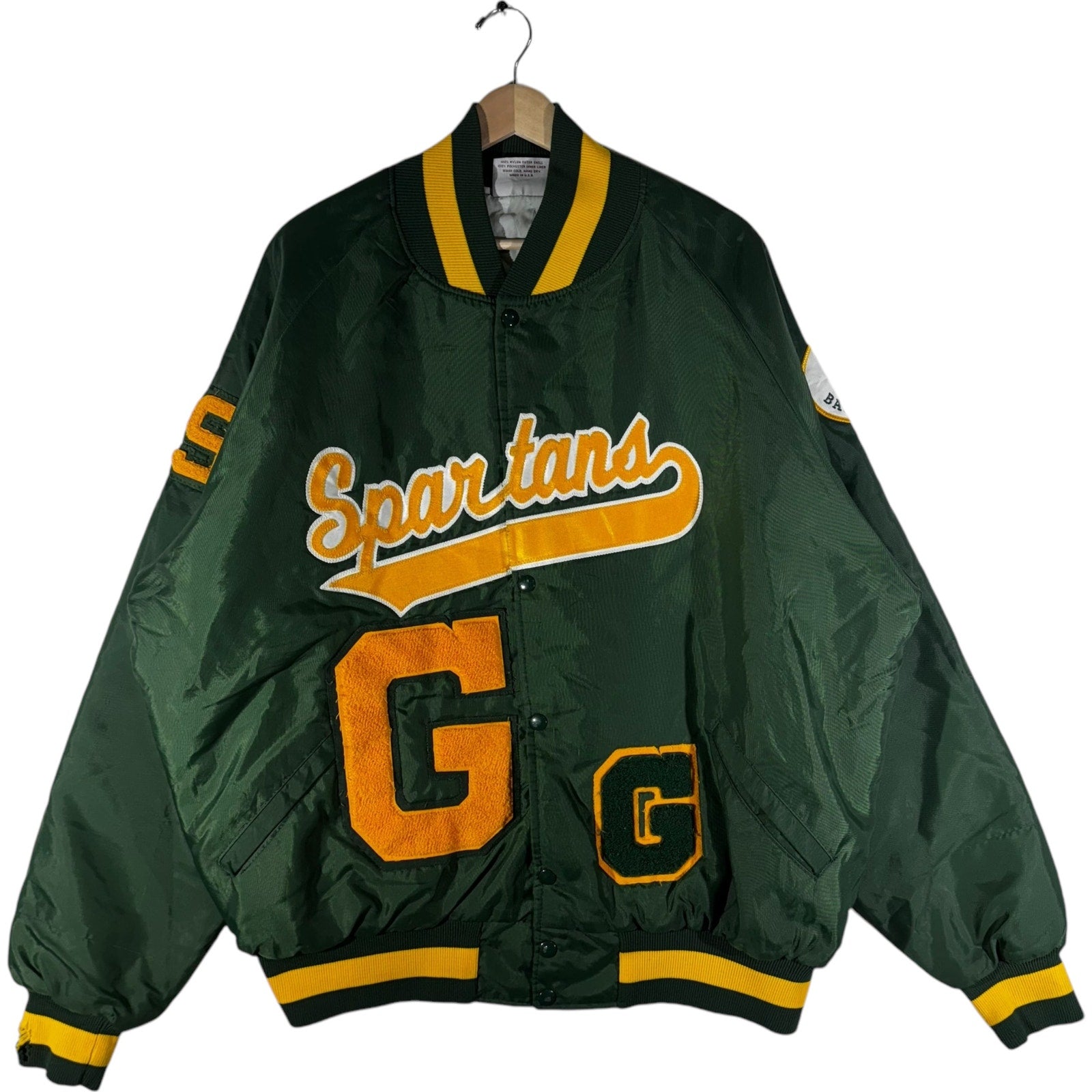 Vintage Spartans Spellout Bomber Jacket