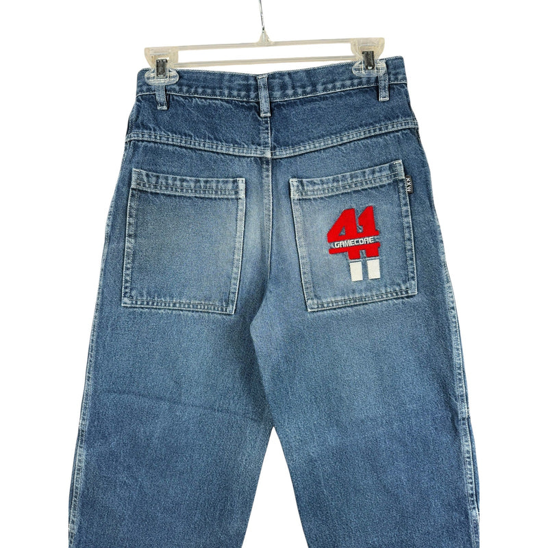 Vintage XXW Gamecore Patch Wide Leg Denim Pants 28