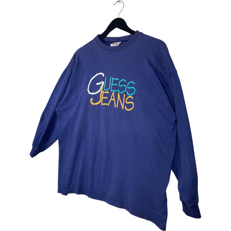 Vintage Guess Jeans Colored Graphic Long Sleeve T-Shirt